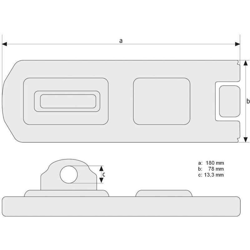 foto del prodotto abus 130 180 granit high security hasp staple cardato