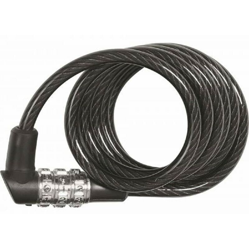 foto del prodotto abus 3506c, antifurto con cavo a spirale, spessore di 6 mm, serratura a combinazione flessibile, livello di sicurezza 1