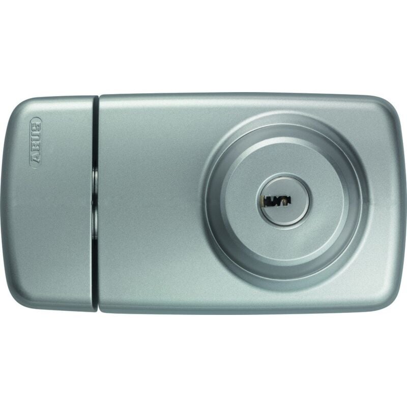 foto del prodotto abus 532726 serratura supplementare per porta 7025 s, con cilindri esterno e interno, colore argentato