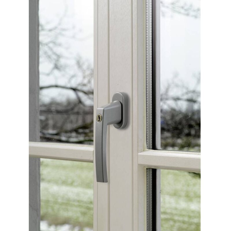 foto del prodotto abus abfs59486 maniglia con serratura per finestra argento