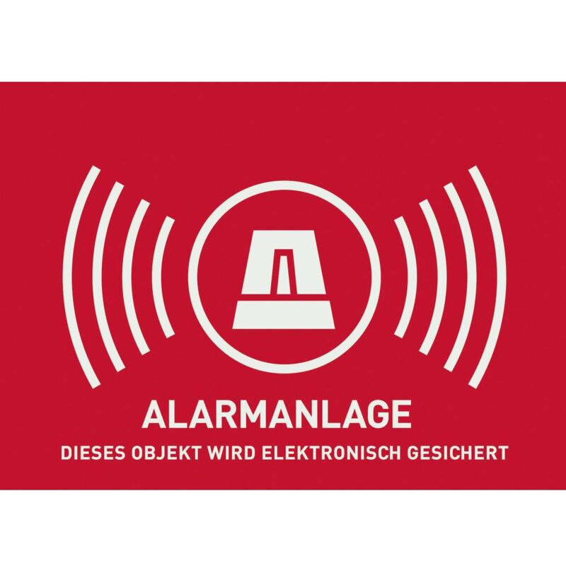 foto del prodotto abus au1323 segnale di avvertimento sistema di allarme lingue tedesco l x a 74 mm x 52.5 mm