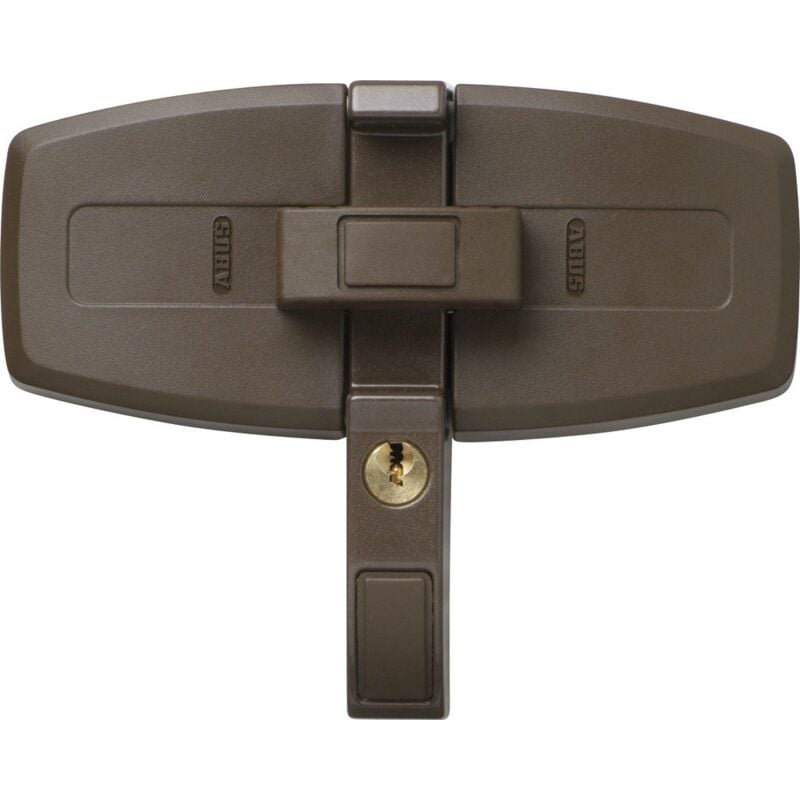 foto del prodotto abus dfs95 al0125 serratura per finestre, sistema di sicurezza per finestre a due ante, chiave maestra, livello di sicurezza 10, 31718, marrone