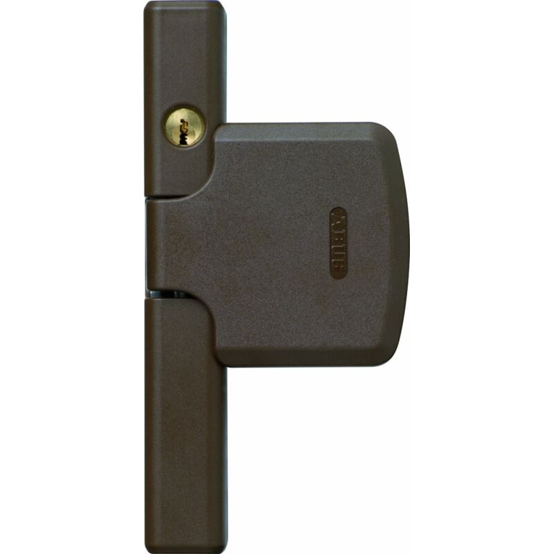 foto del prodotto abus fts206 al0125 serratura con blocco, blocco per finestre con chiusura a 2 stadi, chiusura con chiave, livello di sicurezza 10, 37391, marrone