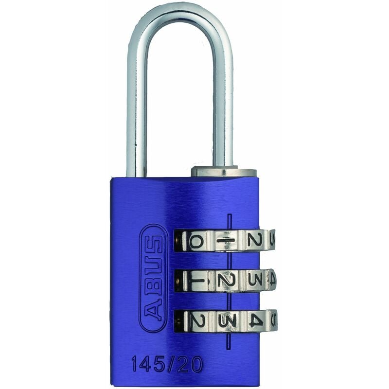 foto del prodotto abus lucchetto a combinazione 145 20 viola lucchetto per bagagli, armadietti e molto altro. lucchetto in alluminio codice di combinazione