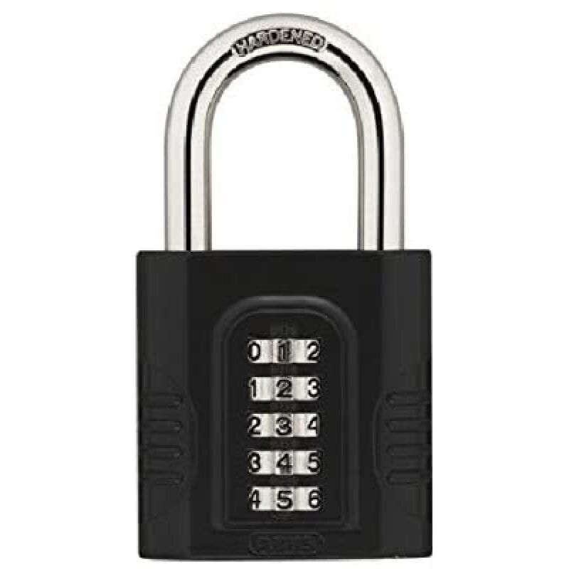 foto del prodotto abus lucchetto a combinazione 158 65 lucchetto con alloggiamento in zinco pressofuso con codice di combinazione regolabile individualmente