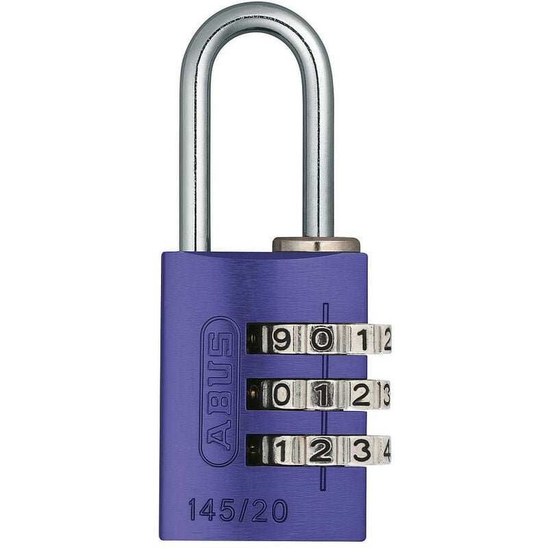 foto del prodotto abus lucchetto a combinazione viola 145 20 mm