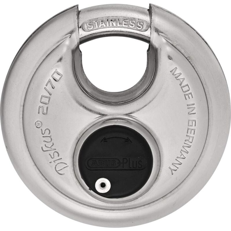foto del prodotto abus lucchetto a disco 20 70 resistente alle intemperie per il giardino con tecnologia di saldatura a disco per la migliore protezione contro