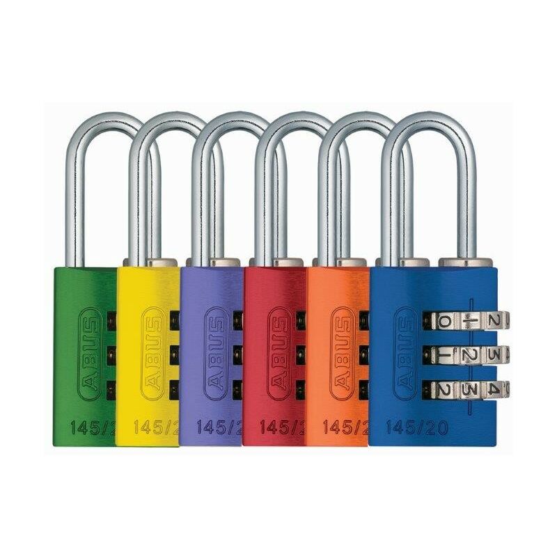 foto del prodotto abus lucchetto rainbow combinazione da viaggio 145 20