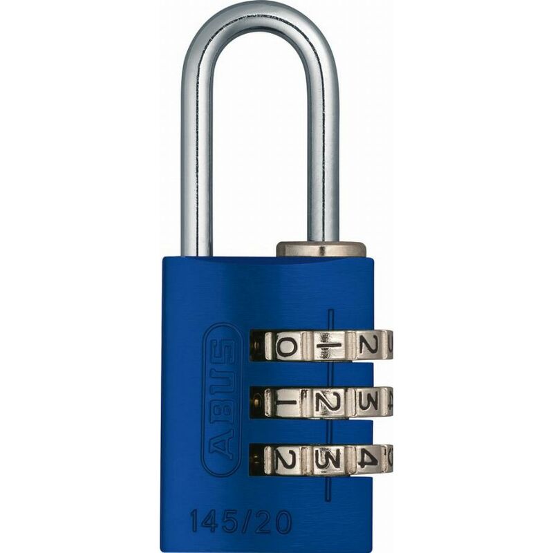 foto del prodotto abus serratura a combinazione in alluminio 145 20 blu lock tag 46605