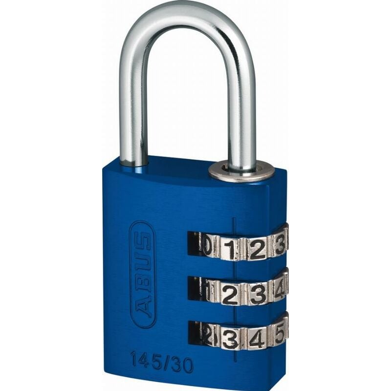 foto del prodotto abus serratura a combinazione in alluminio 145 30 blu lock tag 46614