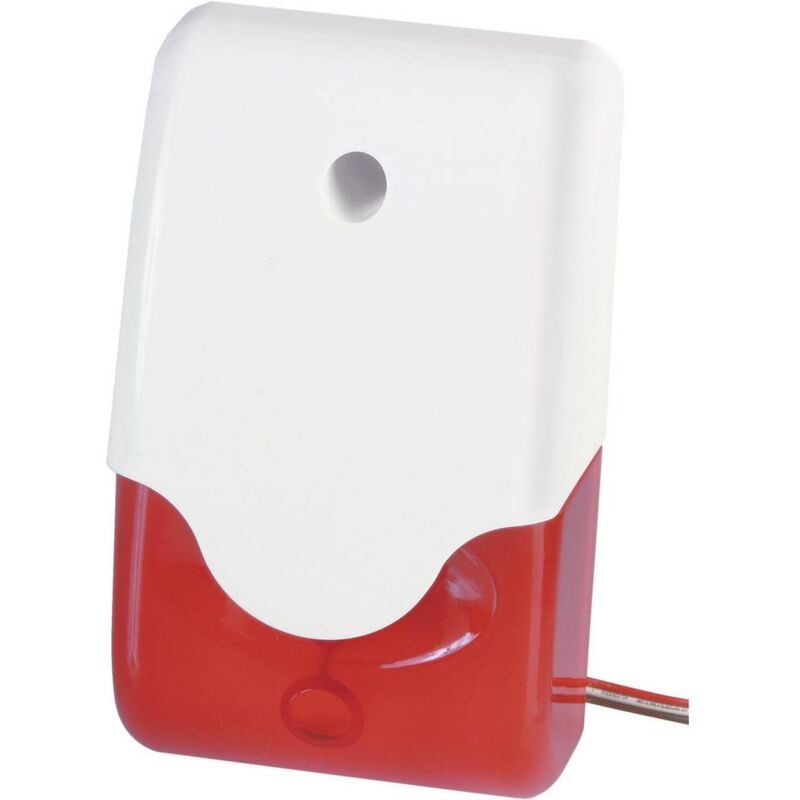 foto del prodotto abus sg1681 sirena con lampeggiante 100 db rosso ambiente interno, ambiente esterno 12 v dc