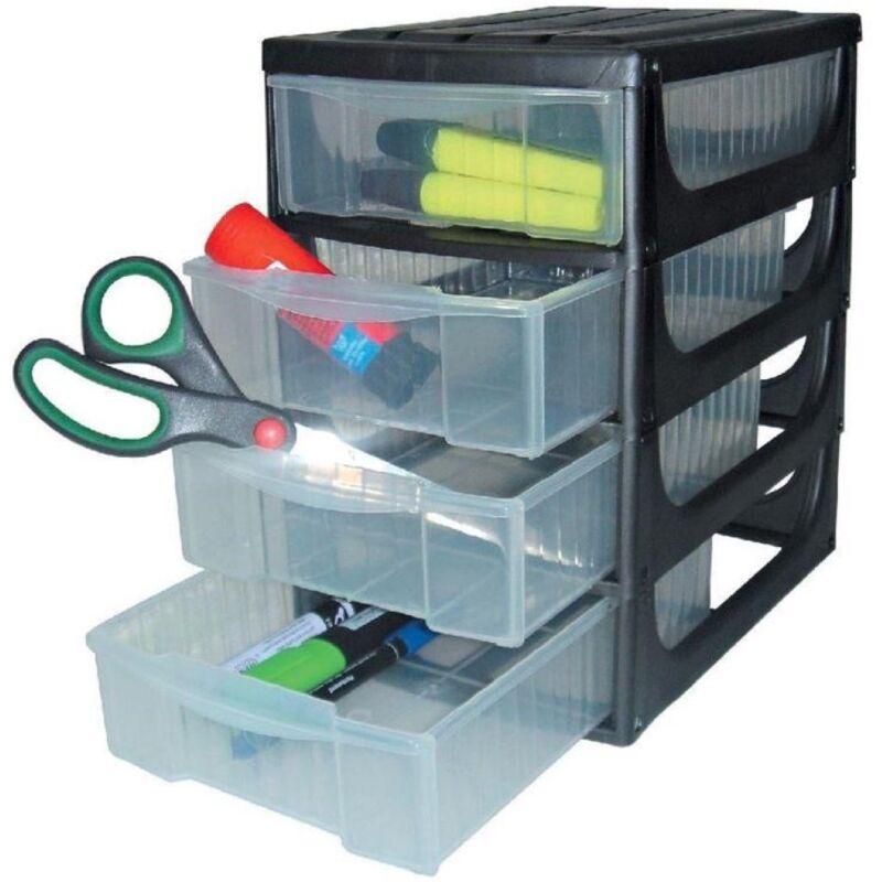 foto del prodotto ac deco cassettiera 4 cassetti hobby box 17x25x27h colori assortiti bama bama spa