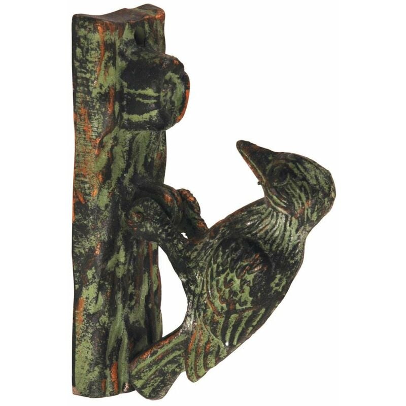 foto del prodotto ac deco esschert design porta battente picchio, marrone, 5.2 x 10.5 x 16.3, lh27
