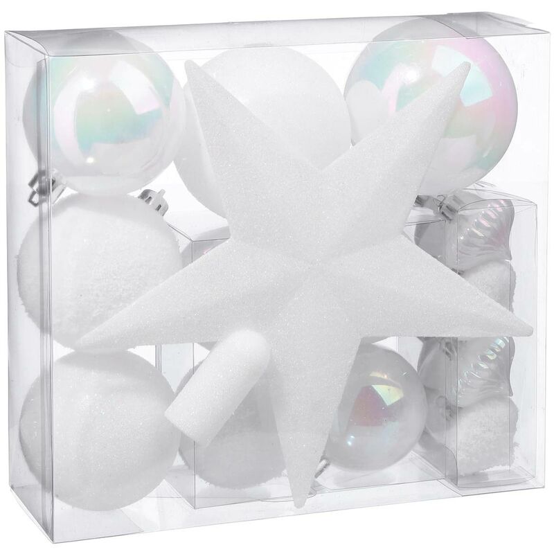 foto del prodotto ac deco kit albero di natale colorama de no l 18 pezzi bianco feeric lights christmas