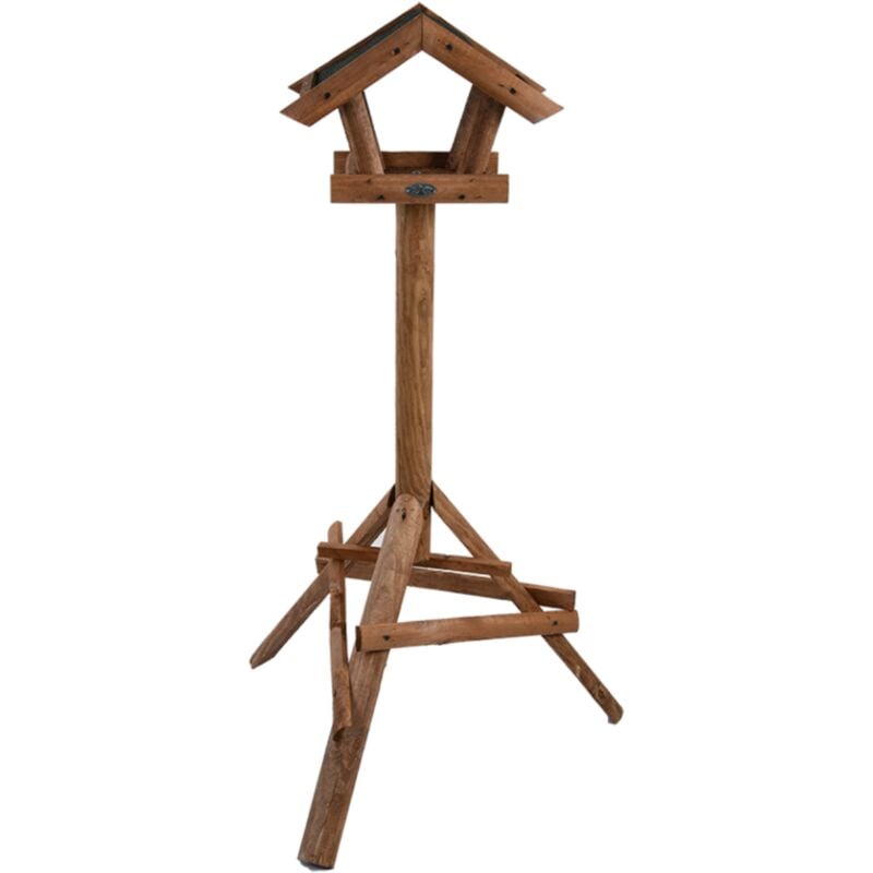 foto del prodotto ac-deco - mangiatoia con tetto rialzata su supporto per uccellini selvatici