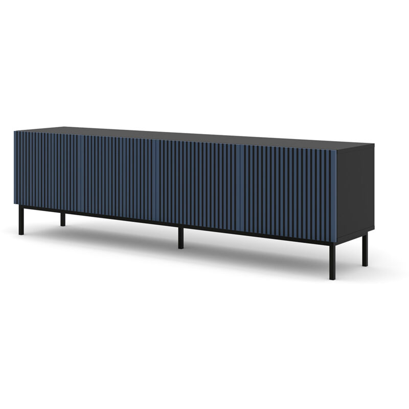 foto del prodotto ac deco mobile tv 4 ante phila blu e nero 200cm