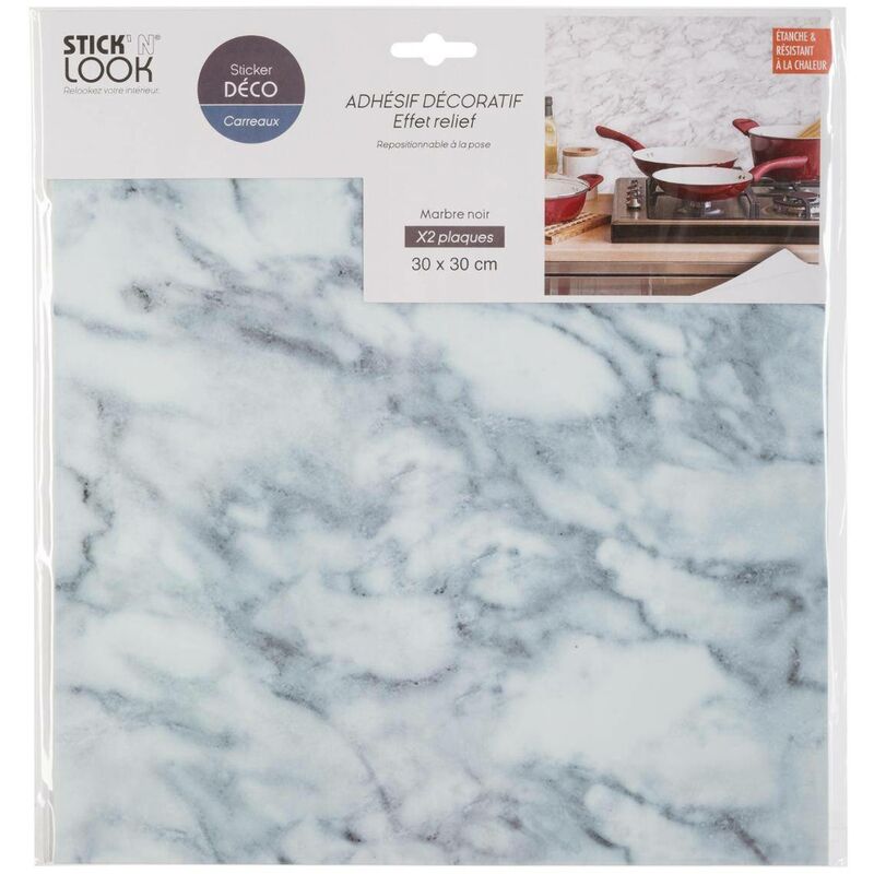 foto del prodotto ac deco set di 2 adesivi in lastra di marmo bianco atmosphera cr ateur d int rieur
