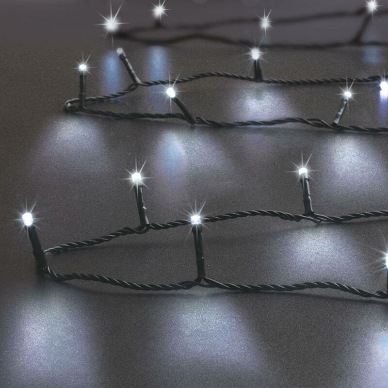 foto del prodotto ac deco stringa luminosa programmabile per esterni 3,5 m bianco freddo 48 led con batterie feeric lights christmas