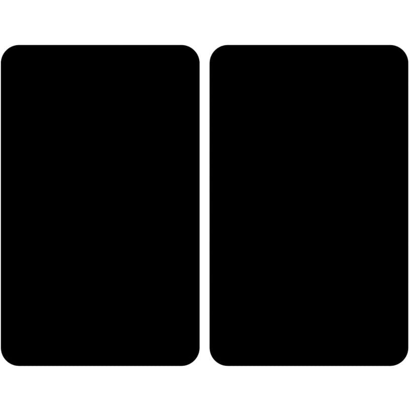 foto del prodotto ac deco wenko coprifornelli universali nero set di 2 coprifornelli per tutti i tipi di fornelli, vetro temperato, 30 x 52 cm, nero