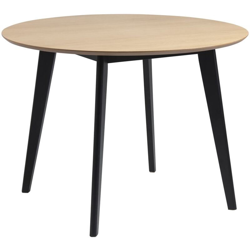 foto del prodotto ac design furniture roxanne tavolo da pranzo, rovere nero, impiallacciatura rovere albero della gomma, l 105 x p 105 x h 76 cm, 1 pz