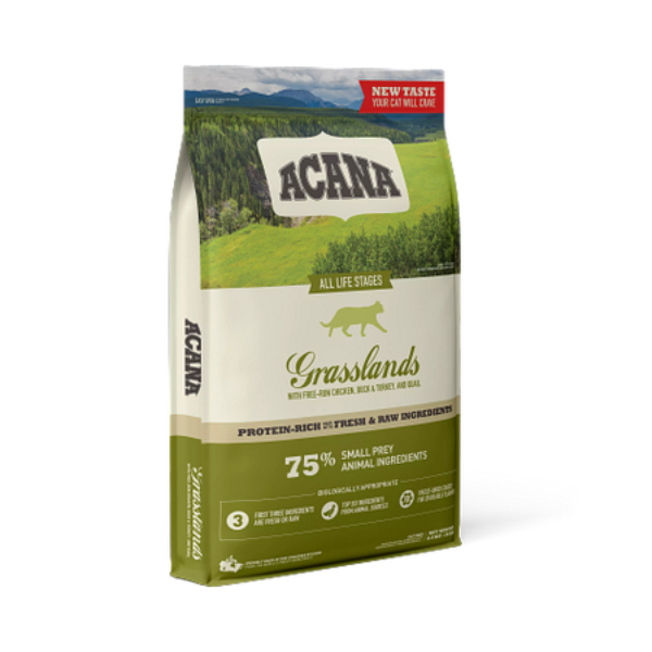 foto del prodotto acana grasslands cat 1,8 kg croccantini per gatti 1 ordine scegli lo sconto bzr5 bzr20 200 punti fedelt 
