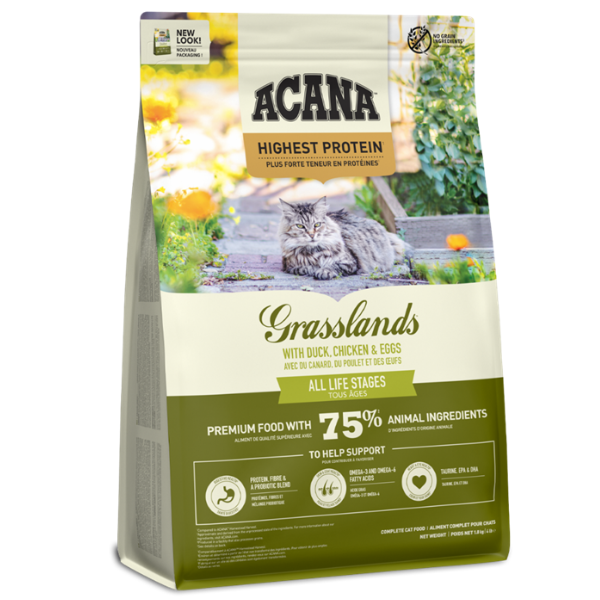 foto del prodotto acana grasslands cat 4,5 kg croccantini per gatti 1 ordine scegli lo sconto bzr5 bzr20 200 punti fedelt 