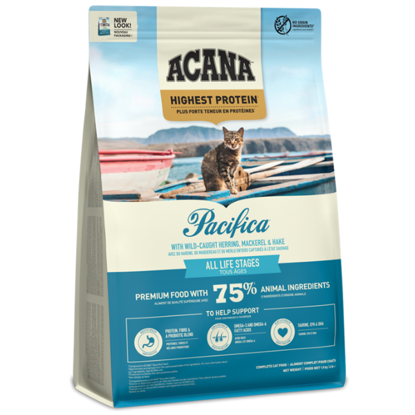 foto del prodotto acana pacifica cat 1,8 kg croccantini per gatti 1 ordine scegli lo sconto bzr5 bzr20 200 punti fedelt 