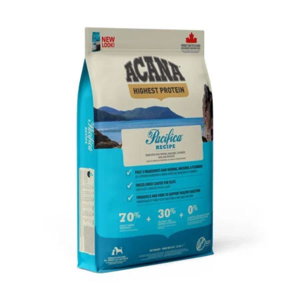 foto del prodotto acana pacifica recipe all breeds dog 11,4 kg croccantini per cani 1 ordine scegli lo sconto bzr5 bzr20 200 punti fedelt 