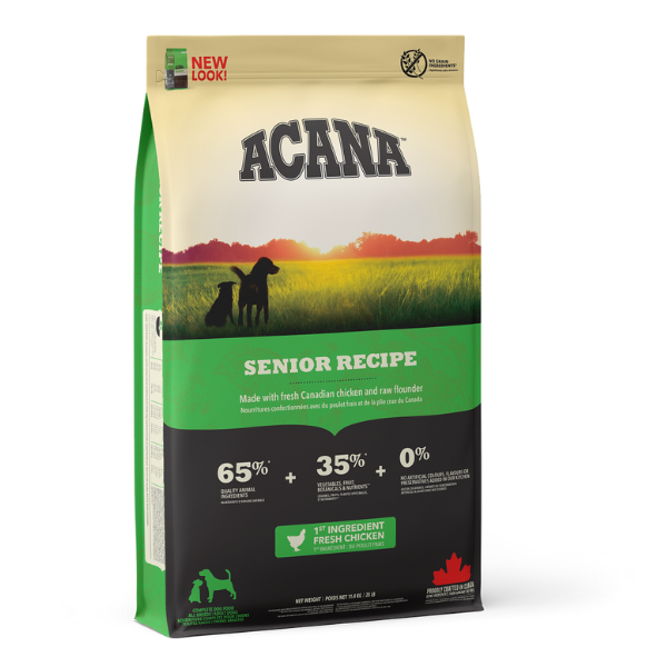 foto del prodotto acana senior recipe grain free 11,4 kg croccantini per cani 1 ordine scegli lo sconto bzr5 bzr20 200 punti fedelt 