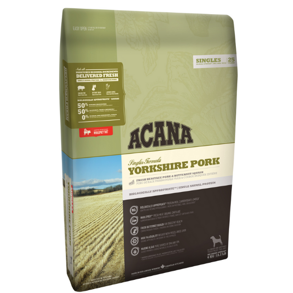 foto del prodotto acana yorkshire pork recipe grain free - 11,4 kg - croccantini per cani - spedizione gratis da 39€