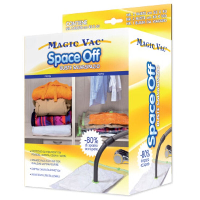 foto del prodotto acb0005 sacchetto trasparente per la conservazione degli indumenti magic vac