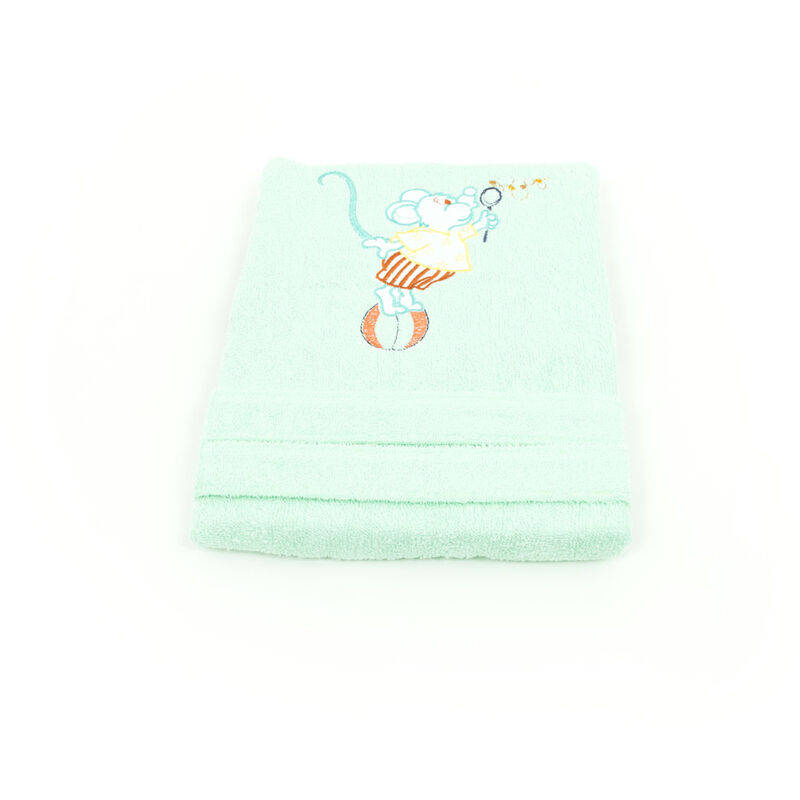 foto del prodotto accappatoio in spugna per bambini modello kinder ob colore verde, misura5 6annicoloreverde