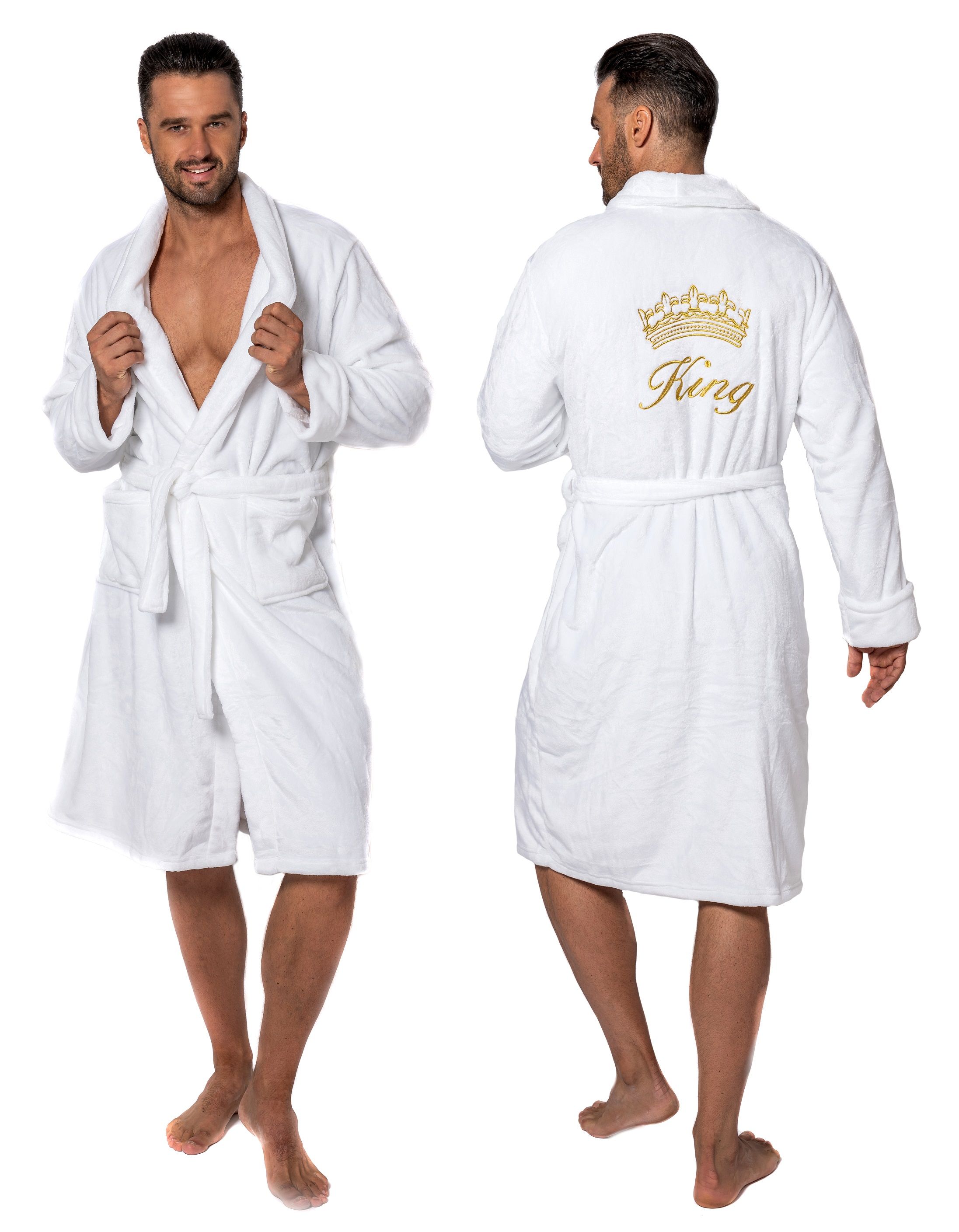 foto del prodotto accappatoio men king white s/m