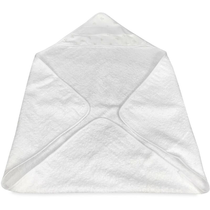 foto del prodotto accappatoio neonato nursery aida bambino in spugna di puro cotone bianco