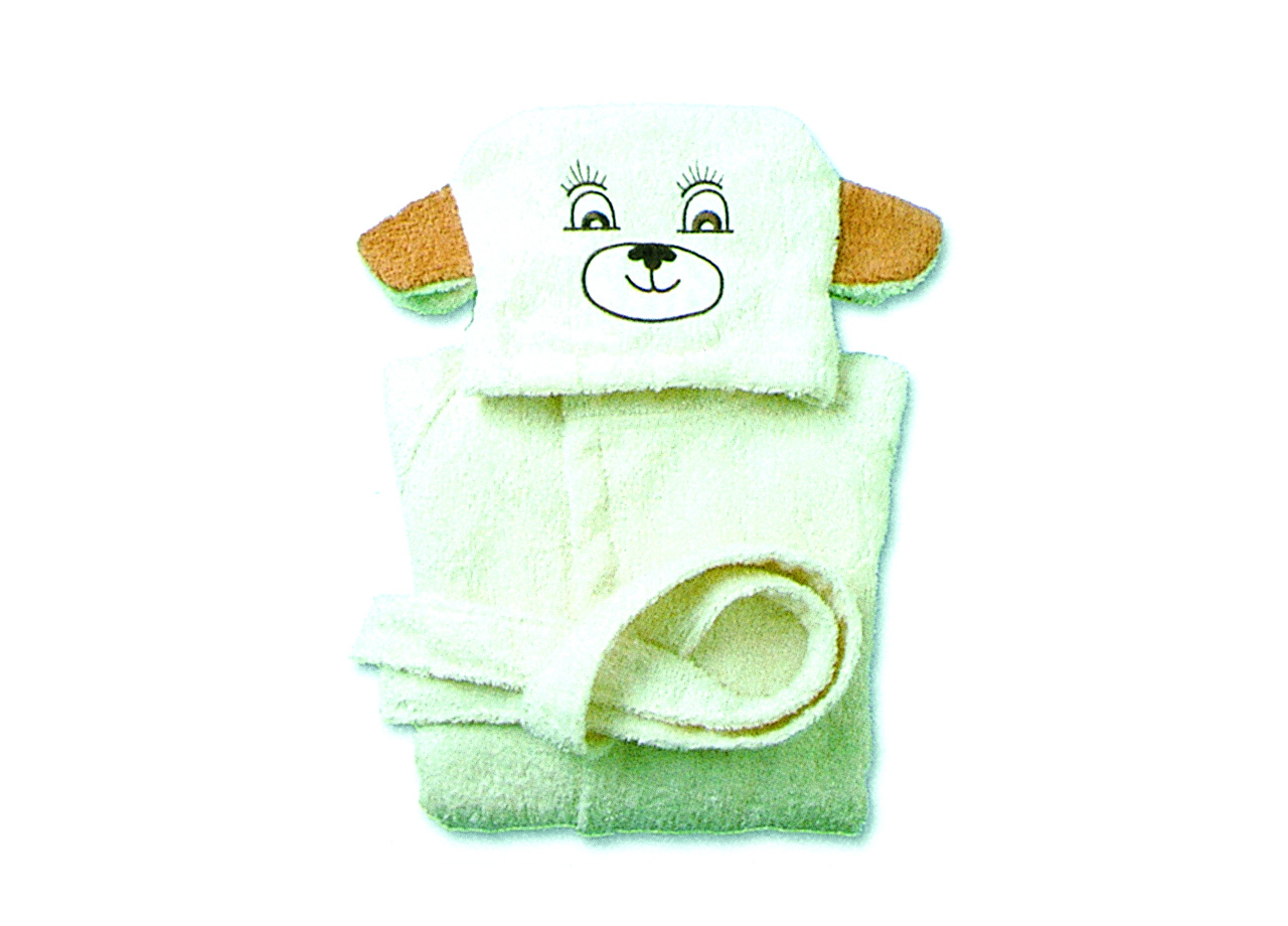 foto del prodotto accappatoio per bambini con cappuccio modello orso 1 2anni orso