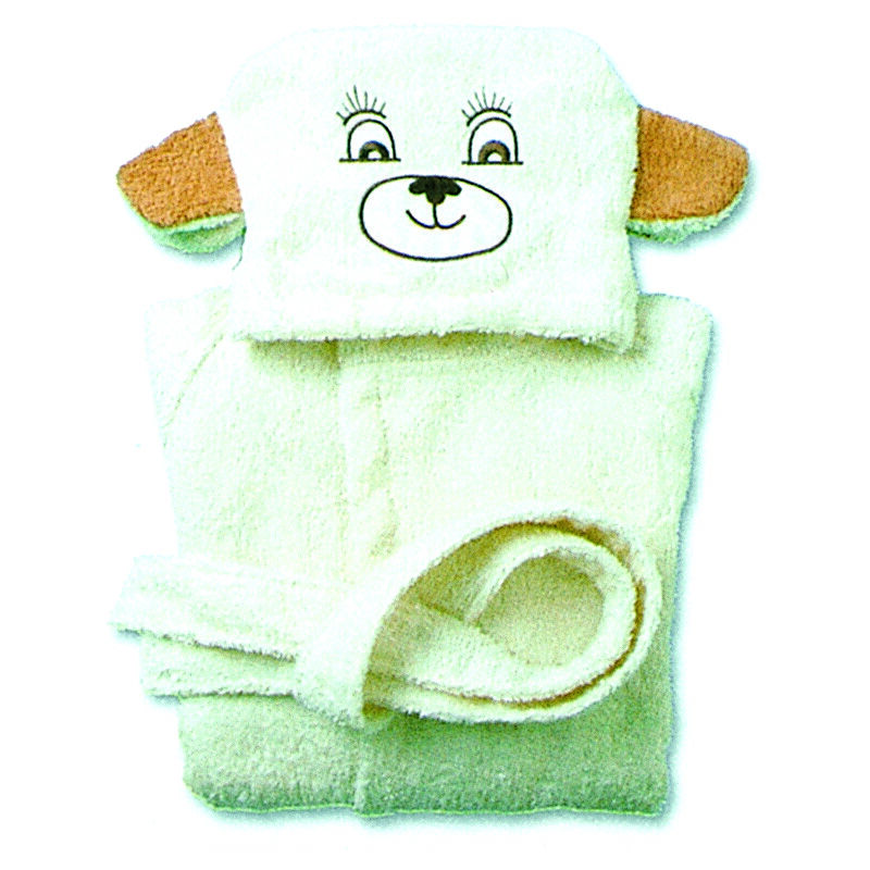 foto del prodotto accappatoio per bambini con cappuccio modello orso, misura3 4annicoloreorso
