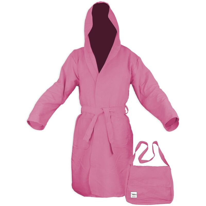 foto del prodotto accappatoio tecnico poddy in microfibra rosa m