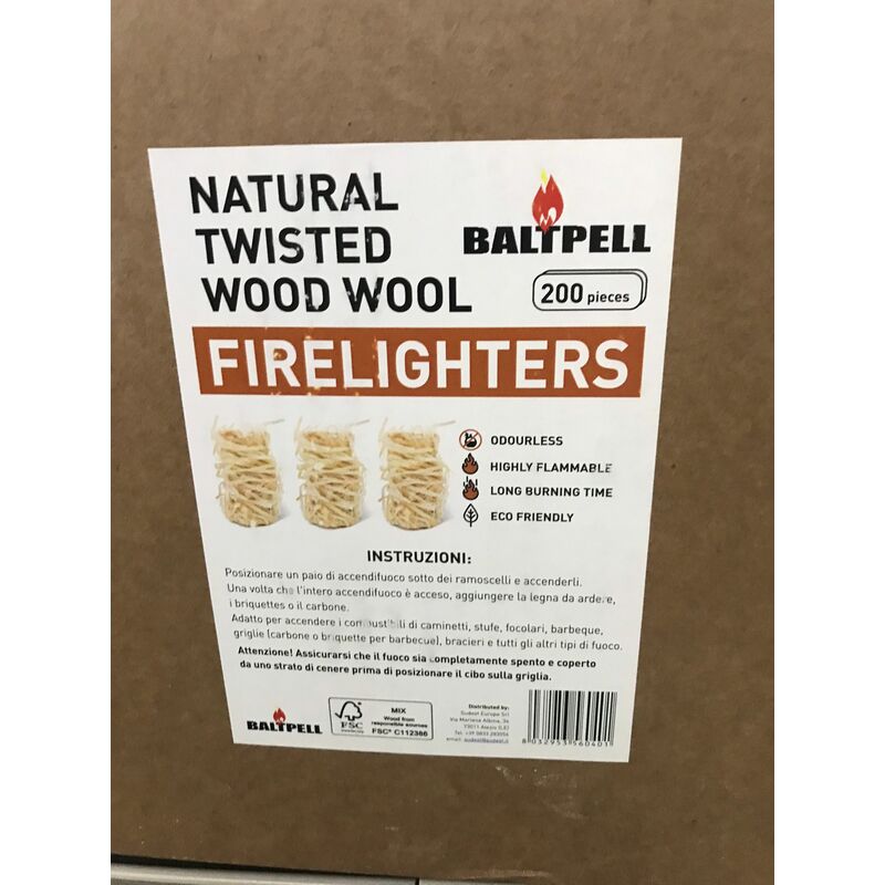 foto del prodotto accendifuoco lana di legno 200pz
