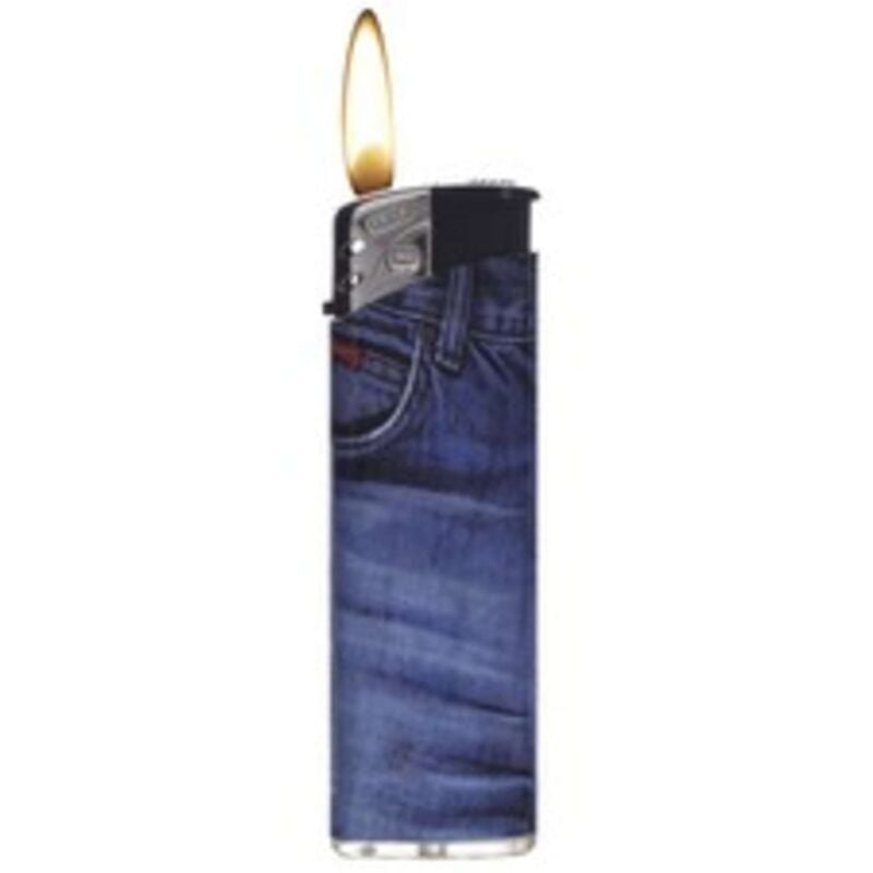 foto del prodotto accendino elettronico jeans dl fantasie assortite 50 pz
