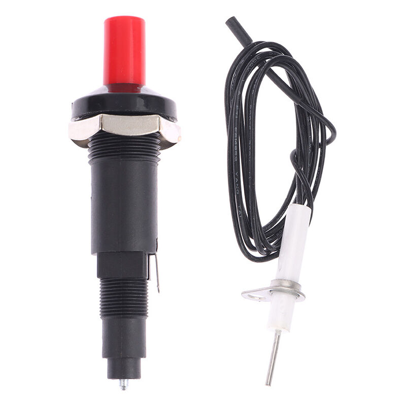 foto del prodotto accenditore piezoelettrico, accenditore a pulsante, accenditore piezoelettrico professionale in plastica pp con cavo da 1 m per camino a gas,