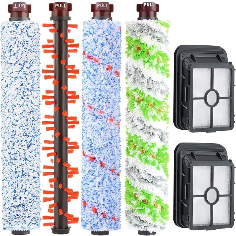 foto del prodotto accessoire de filtre en rouleau de brosse 4 pi ces compatible avec bissell crosswave 17132, 2225n, 2582n, 25821, 2519, 1785, s rie 1926, brosse de