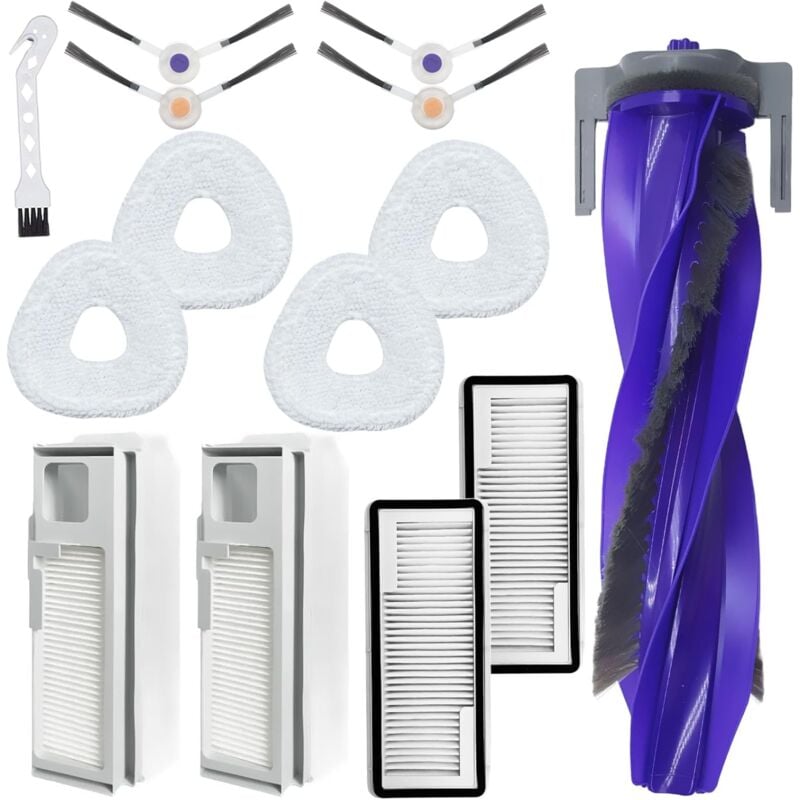 foto del prodotto accessori applicabili per la parte di ricambio dell aspirapolvere robot narwal freo x ultra j4 j4 lite, spazzole a rullo 4 panni 2 sacchetti