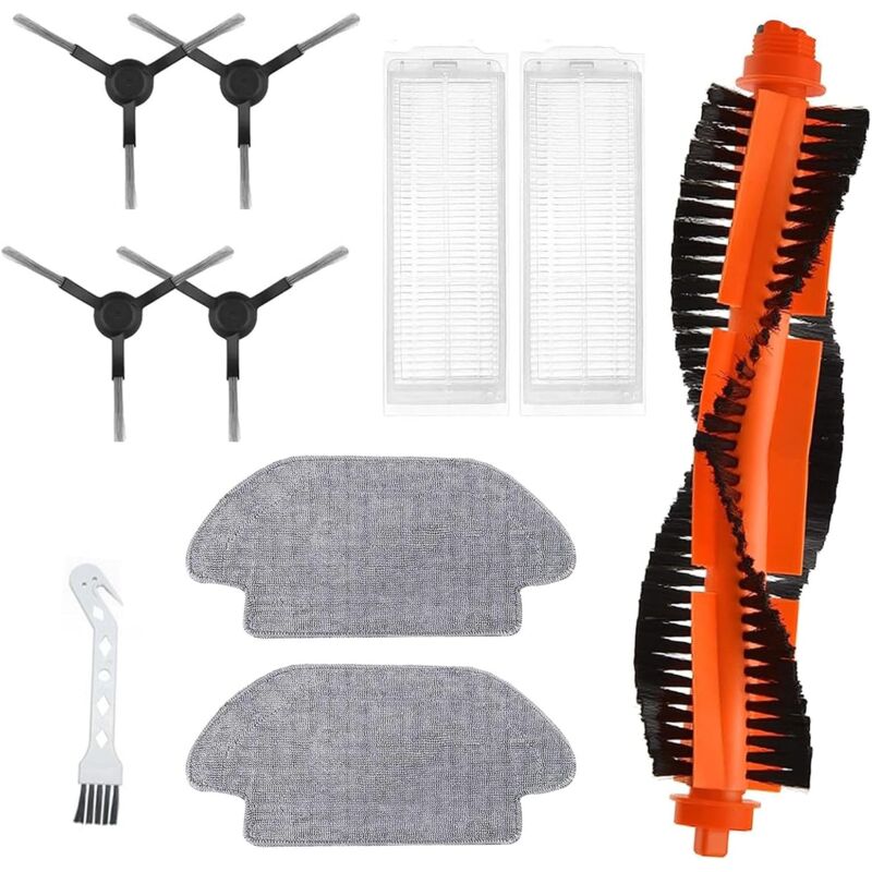 foto del prodotto accessori applicabili per xiaomi mi robot vacuum s12 mop 2s mop p mop pro pezzi di ricambio per aspirapolvere, spazzola principale, 4 spazzole