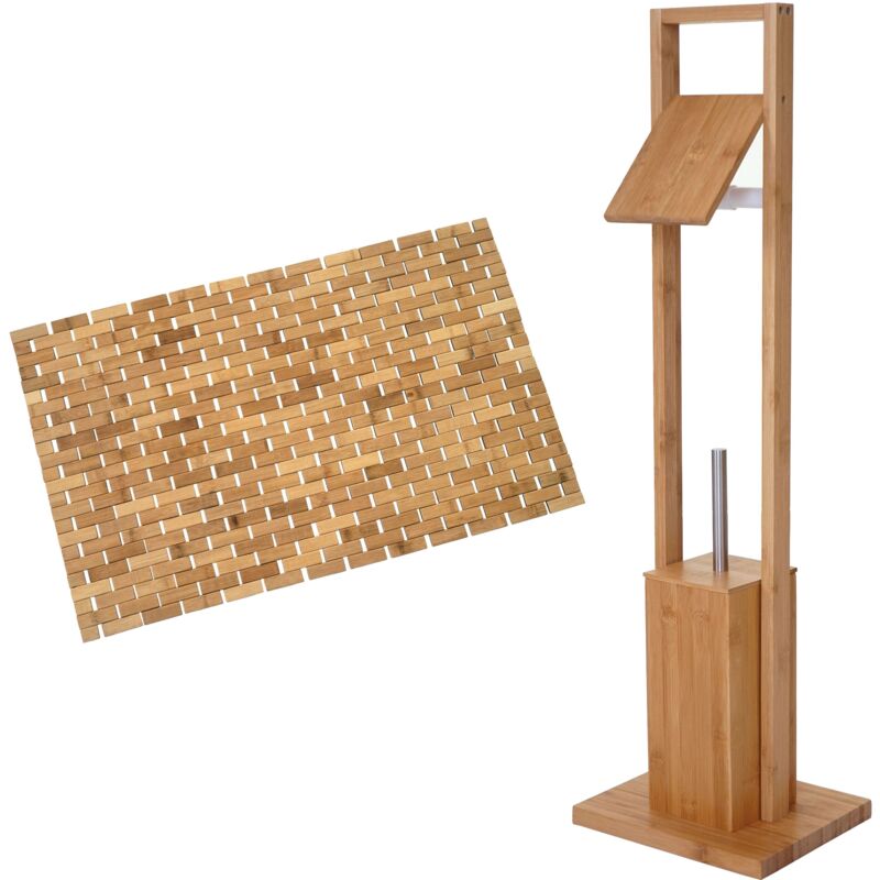 foto del prodotto accessori bagno porta carta igienica tappetino da bagno in bamb 040004759