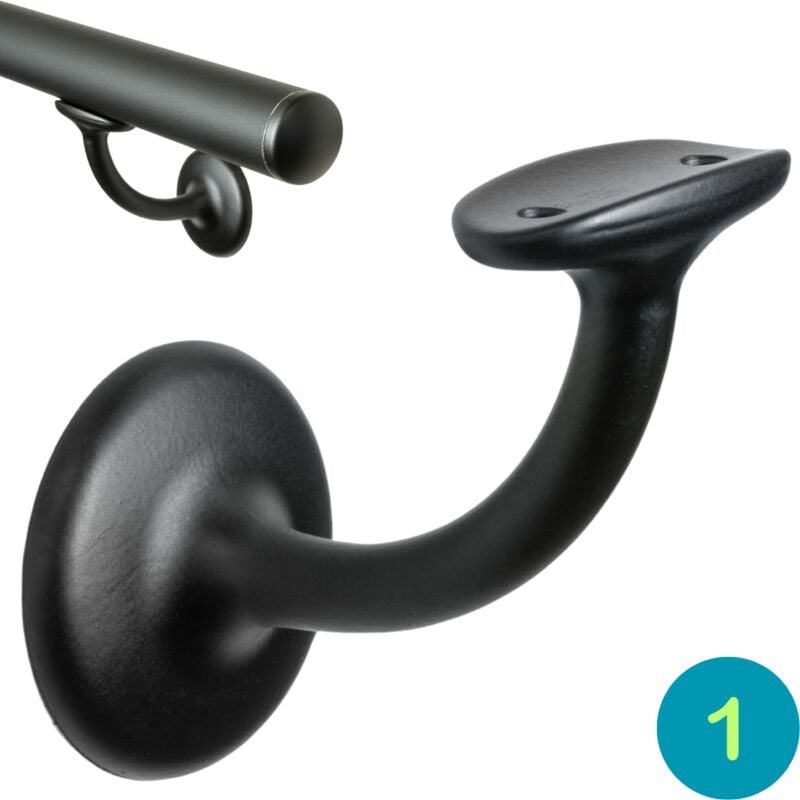immagine 0 del prodotto accessori corrimano supporto tubo mod v42r nero 2pz