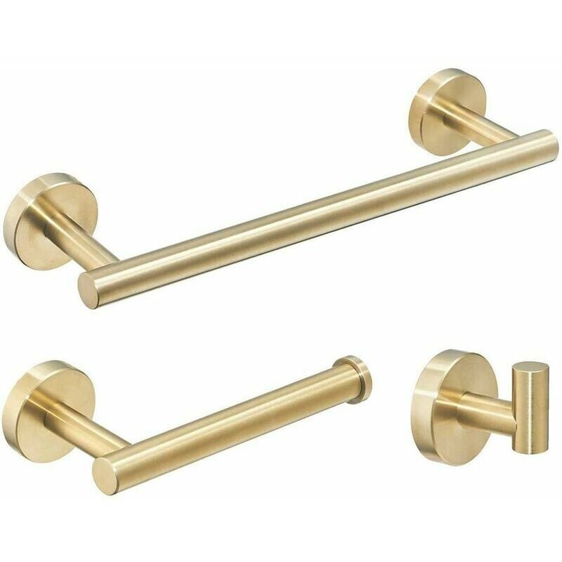 foto del prodotto accessori da bagno dorati set di barre di accessori porta asciugamani con anelli per bagni