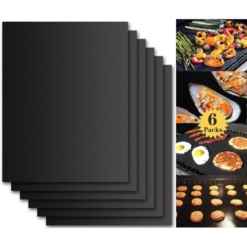 foto del prodotto accessori da cucina set di 6 teglie da forno e barbecue 40x33 cm teglie antiaderenti riutilizzabili per barbecue e forno per barbecue a gas, a