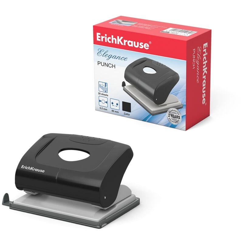foto del prodotto accessori dedesktop make erichkrause modello erichkrause punzone eleganza perfora fino a 20 fogli meccanismo de acciaio de alta qualit base de