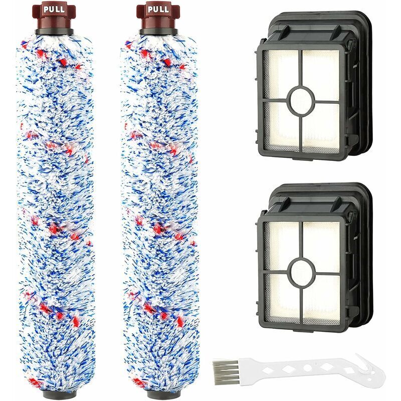 foto del prodotto accessori di ricambio 2 spazzole a rullo multisuperficie 2 filtri per bissell 1868 1866 e serie