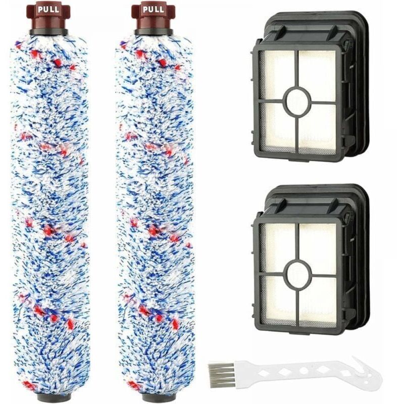 foto del prodotto accessori di ricambio 2 spazzole a rullo multisuperficie 2 filtri per bissell 1868 1866 e serie ymyny